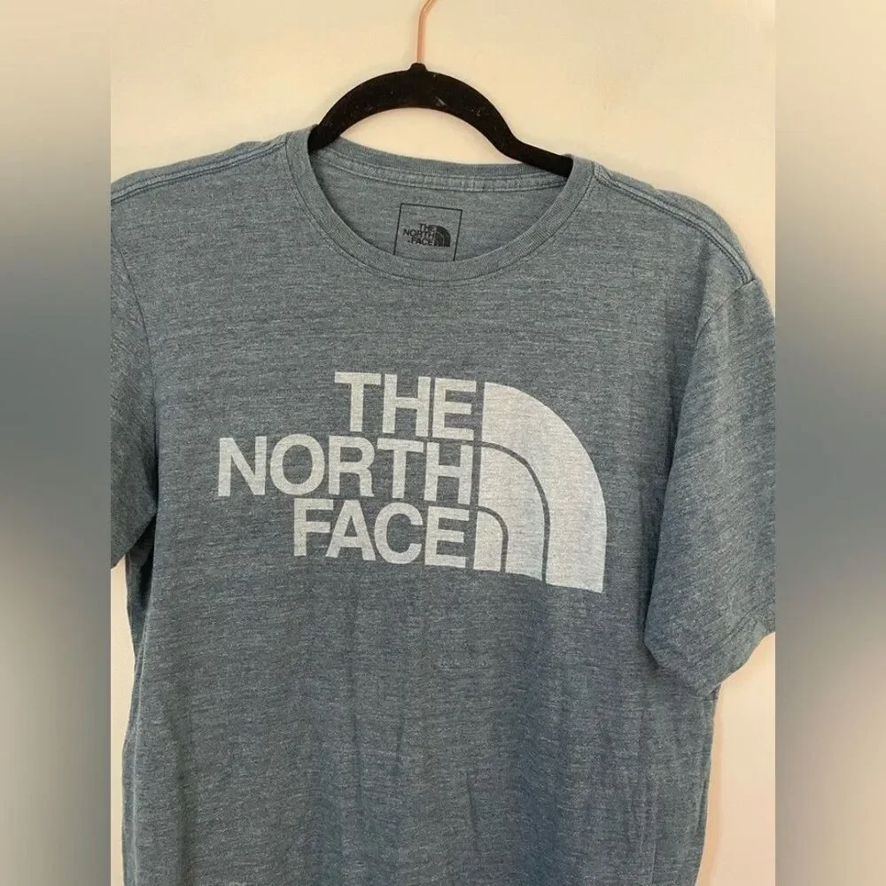 THE NORTH FACE shirt blue Half Dome Triblend Mens T-Shirt size medium